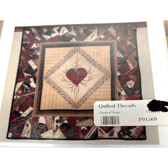 RARE Crazy N Love Quilting Pattern Kit 36" X 36" By Gracie Lu Designs - Picture 1 of 2